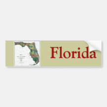 Old 1856 Florida Map Bumper Stickers