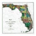 Old 1856 Florida Map posters