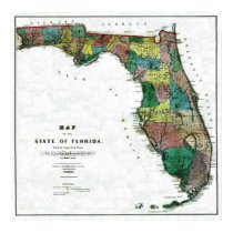 Old 1856 Florida Map posters