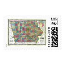Old 1856 Iowa Map postage