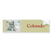 Old 1862 Colorado Map bumper stickers
