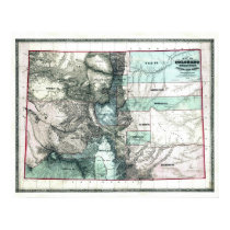 Old 1862 Colorado Map posters