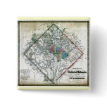 Old 1862 Washington District of Columbia Map buttons