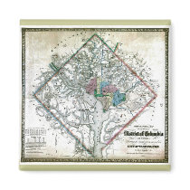 Old 1862 Washington District of Columbia Map Refrigerator Magnet