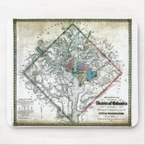 Old 1862 Washington District of Columbia Map Mouse Pad