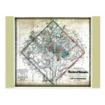 Old 1862 Washington District of Columbia Map Postcards