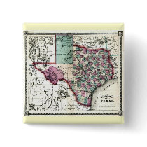 Old 1866 Texas Map Pins