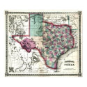 Old 1866 Texas Map posters