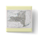 Old 1884 New York Map Pins