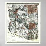 Old 1887 Territory of Arizona Map posters