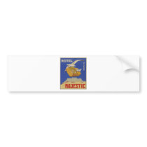 Old Advert Athens Greece Hotel Majestic Bumper Sticker