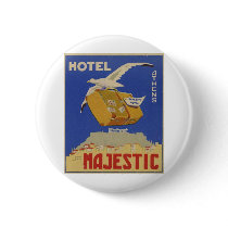 Old Advert Athens Greece Hotel Majestic Buttons