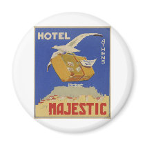 Old Advert Athens Greece Hotel Majestic Magnet