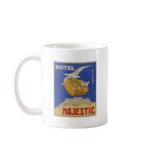Old Advert Athens Greece Hotel Majestic Coffee Mug
