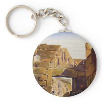 Old Advert Greece Mycenae Gate Of Lionesses Keychain