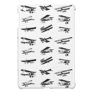 Old airplanes in black and white, vintage aircraft cover for the iPad mini