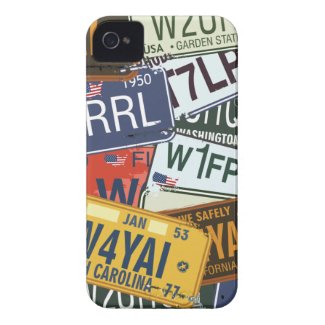 Old American Car Licence Plates iPhone 4 Case