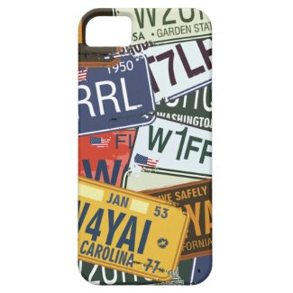 Old American Car Licence Plates iPhone 5 Case
