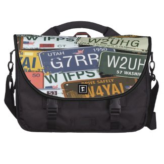 Old American Car Licence Plates Laptop Bag