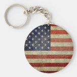 Old American Flag Keychain