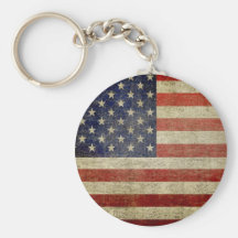 Old American Flag Keychain