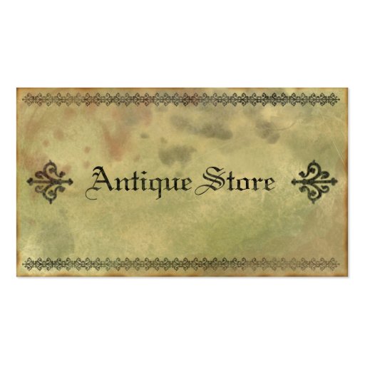 Old and Grungy Antique Vintage Business Card (front side)