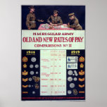 Old and new rates of pay WWI Print
