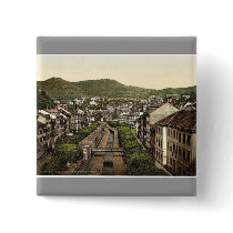 Old and new roads, Carlsbad, Bohemia, Austro-Hunga Pinback Buttons