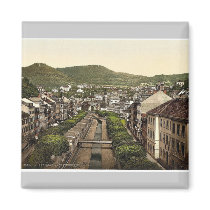 Old and new roads, Carlsbad, Bohemia, Austro-Hunga Refrigerator Magnet