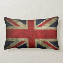 Old Antique UK British Union Jack Flag Pillow pillows