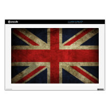 Old Antique UK British Union Jack Flag Skins For Laptops