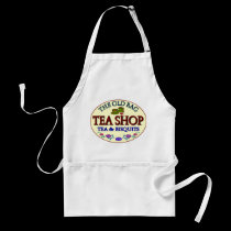 Old Bag Tea Shop Logo aprons
