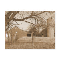 Old barn 2 postcard