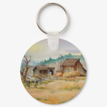 OLD BARN & APPALOOSA by SHARON SHARPE keychains by sharonsharpe OLD BARN & APPALOOSA by SHARON SHARPE keychains