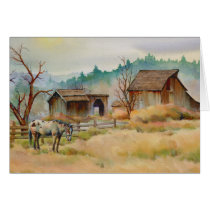 OLD BARN by SHARON SHARPE Card