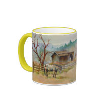 OLD BARN by SHARON SHARPE mugs by sharonsharpe OLD BARN by SHARON SHARPE mugs