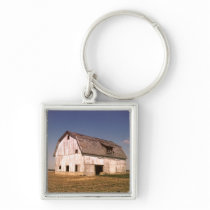 Old Barn Color Photo Square Keychain