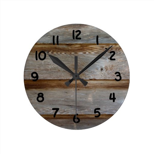 Old Barn Door Wood Wall Clocks Zazzle