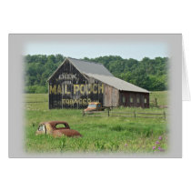 Old Barn Mail Pouch Tobacco Advertising Card