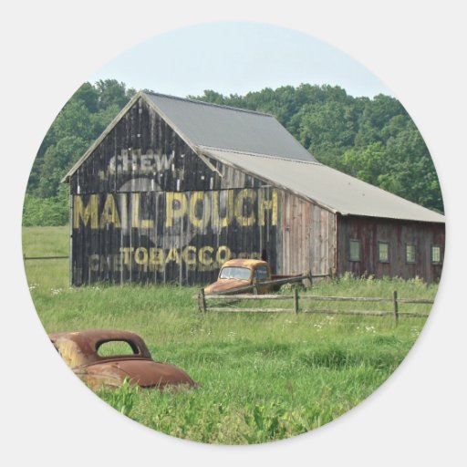 Old Barn Mail Pouch Tobacco Advertising Sticker Zazzle