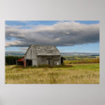 Old Barn on a Country Hillside Print