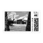 Old Barn Rural Barns Country Black & White Photo Stamp