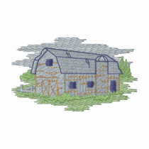 Old Barn Scene embroidered shirts by ZazzleEmbroidery Old Barn Scene embroidered shirts