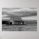 Old Barn with Sky "Black and White" posters
