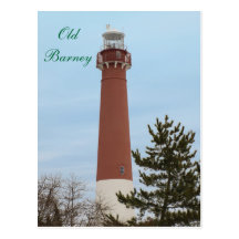 Old Barney Lighthouse NJ Postcards