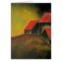 Old Barns greeting card