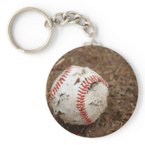 old baseball keychain