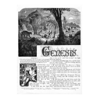 Old bible Genesis poster print