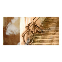 Old bike picture card