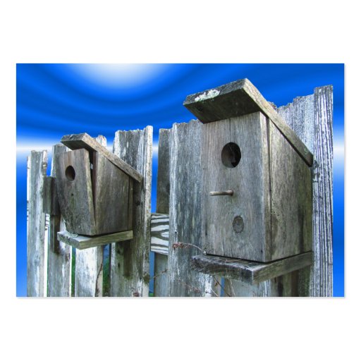 Old Bird Houses ~ ATC Business Card Template (front side)